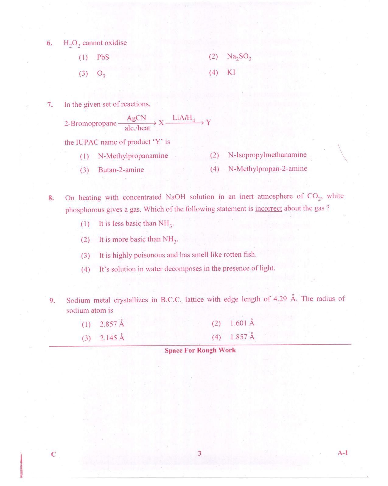 KCET Chemistry 2015 Question Papers - Page 3