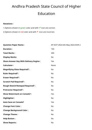 AP ICET 2024 Answer Key (Shift 2) 