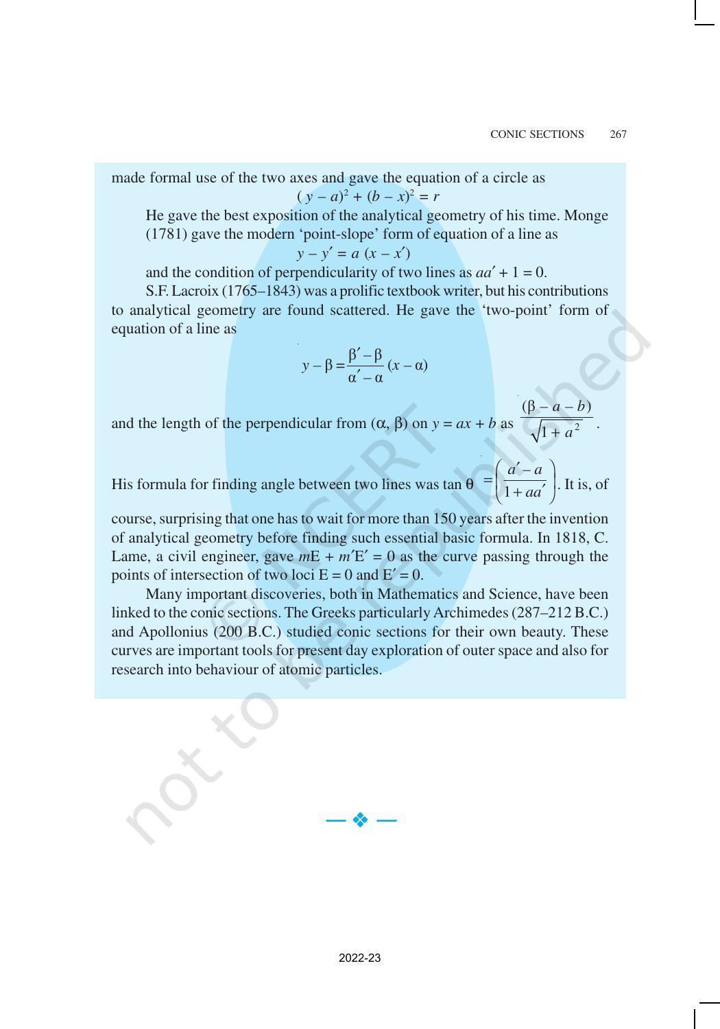 NCERT Book For Class 11 Maths Chapter 11 Conic Sections