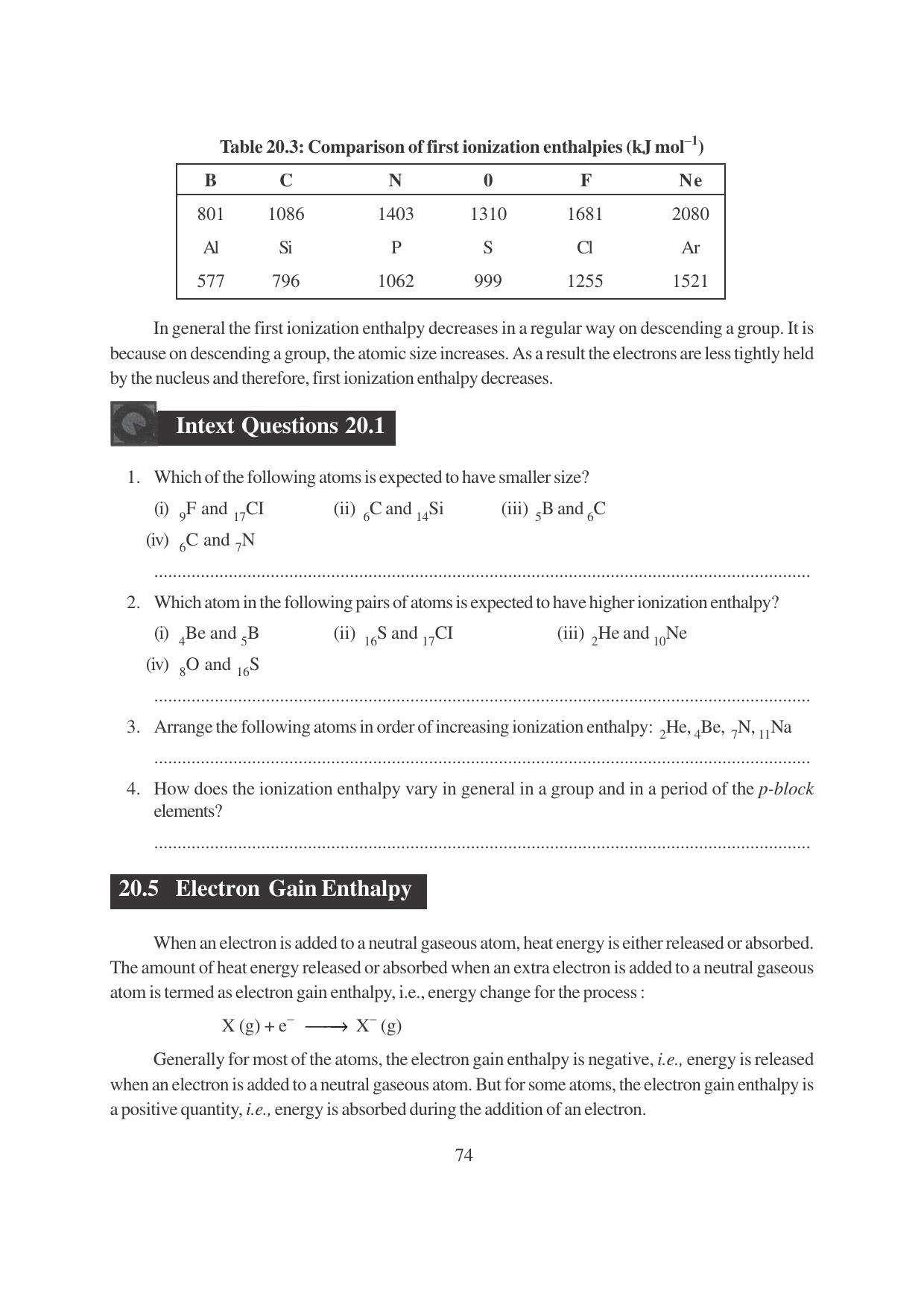 TS SCERT Inter 1st Year Chemistry Vol – I Path 1 (English Medium) Text Book - Page 310