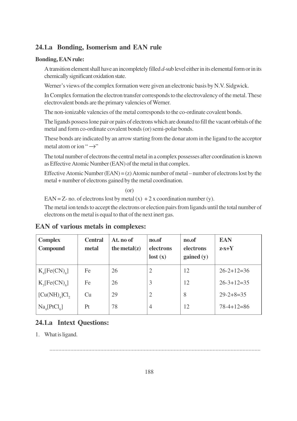 TS SCERT Inter 1st Year Chemistry Vol – I Path 1 (English Medium) Text Book - Page 424