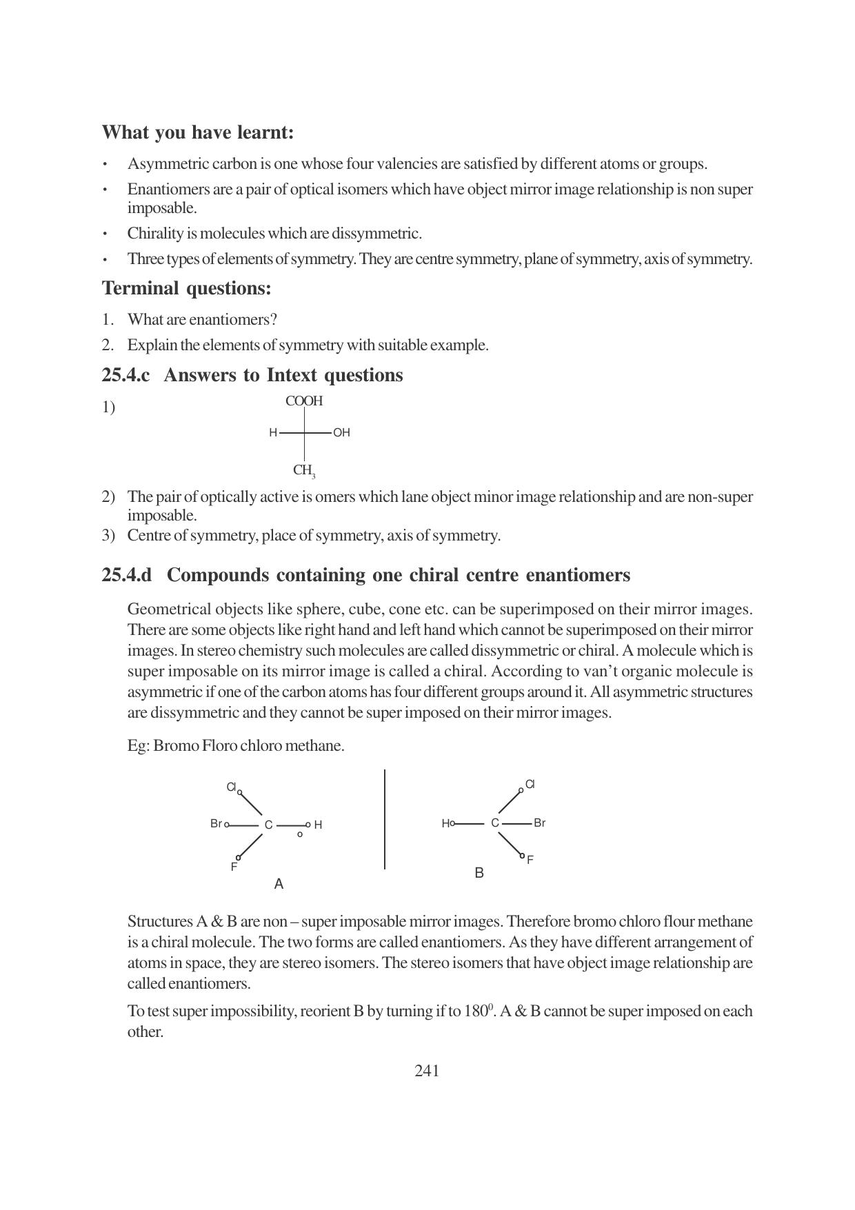 TS SCERT Inter 1st Year Chemistry Vol – I Path 1 (English Medium) Text Book - Page 477