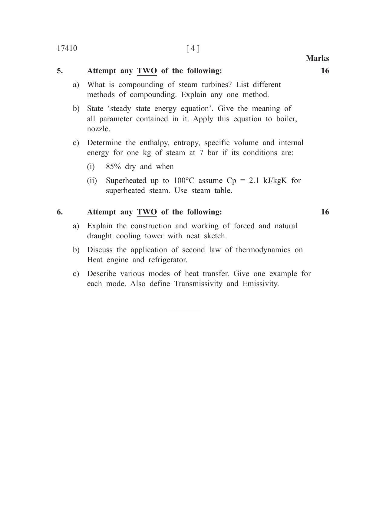 MSBTE Summer Question Paper 2019 - THERMAL ENGINEERING - Page 4