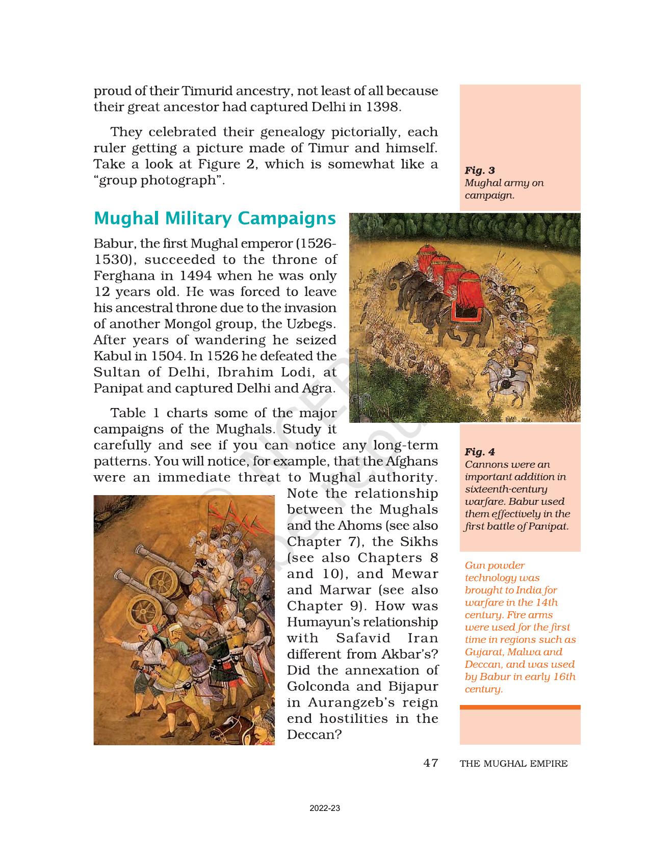 NCERT Book For Class 7 Social Science(History): Chapter 4-The Mughal ...