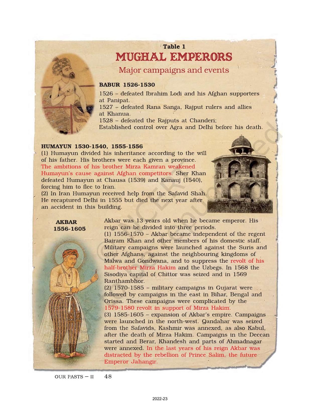 NCERT Book For Class 7 Social Science(History): Chapter 4-The Mughal ...