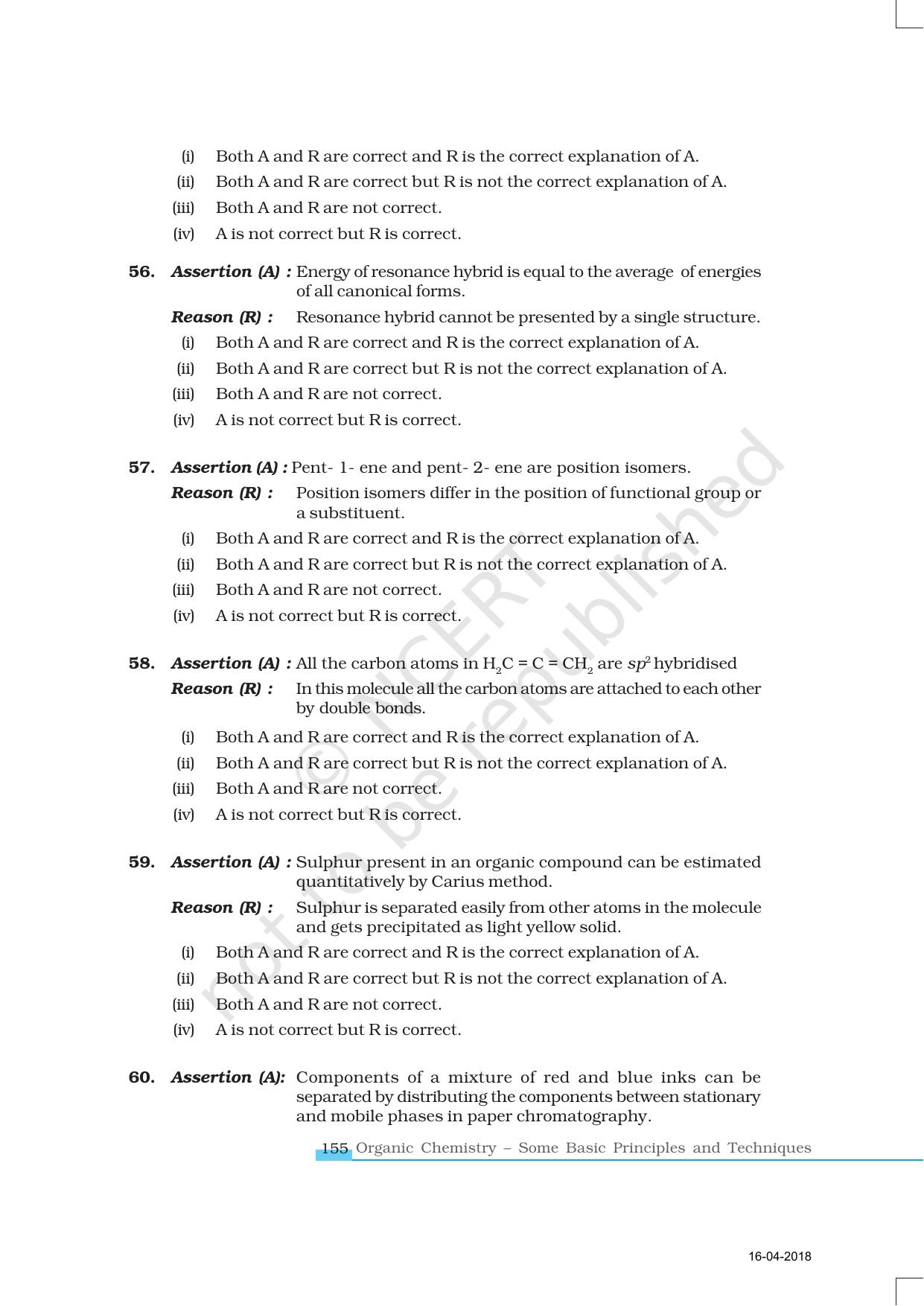 NCERT Exemplar Book For Class 11 Chemistry Chapter 12 Organic Chemistry ...