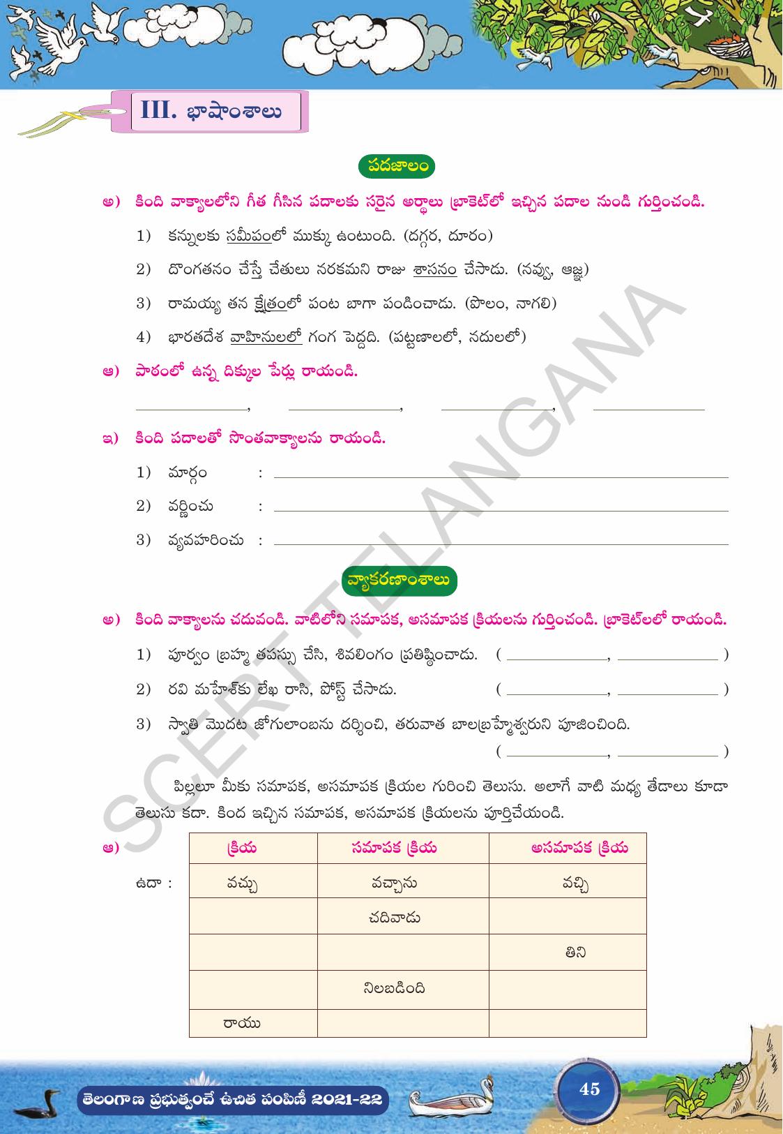 TS SCERT Class 9 Second Language (Telugu Medium) Text Book - IndCareer Docs