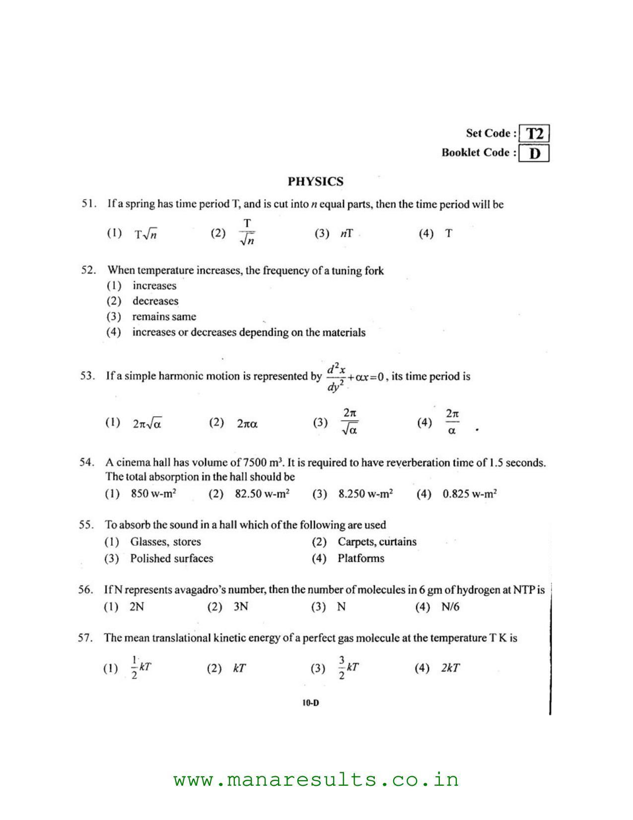 AP ECET 2016 Electronics and Instrumentation Engineering Old Previous Question Papers - Page 9