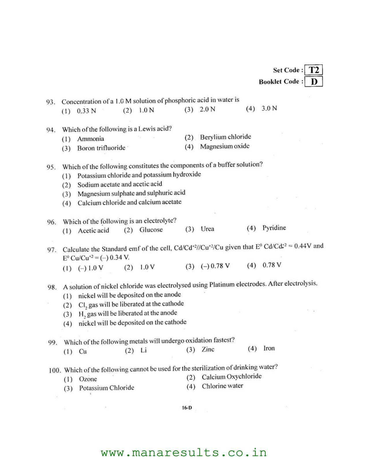 AP ECET 2016 Electronics and Instrumentation Engineering Old Previous Question Papers - Page 15