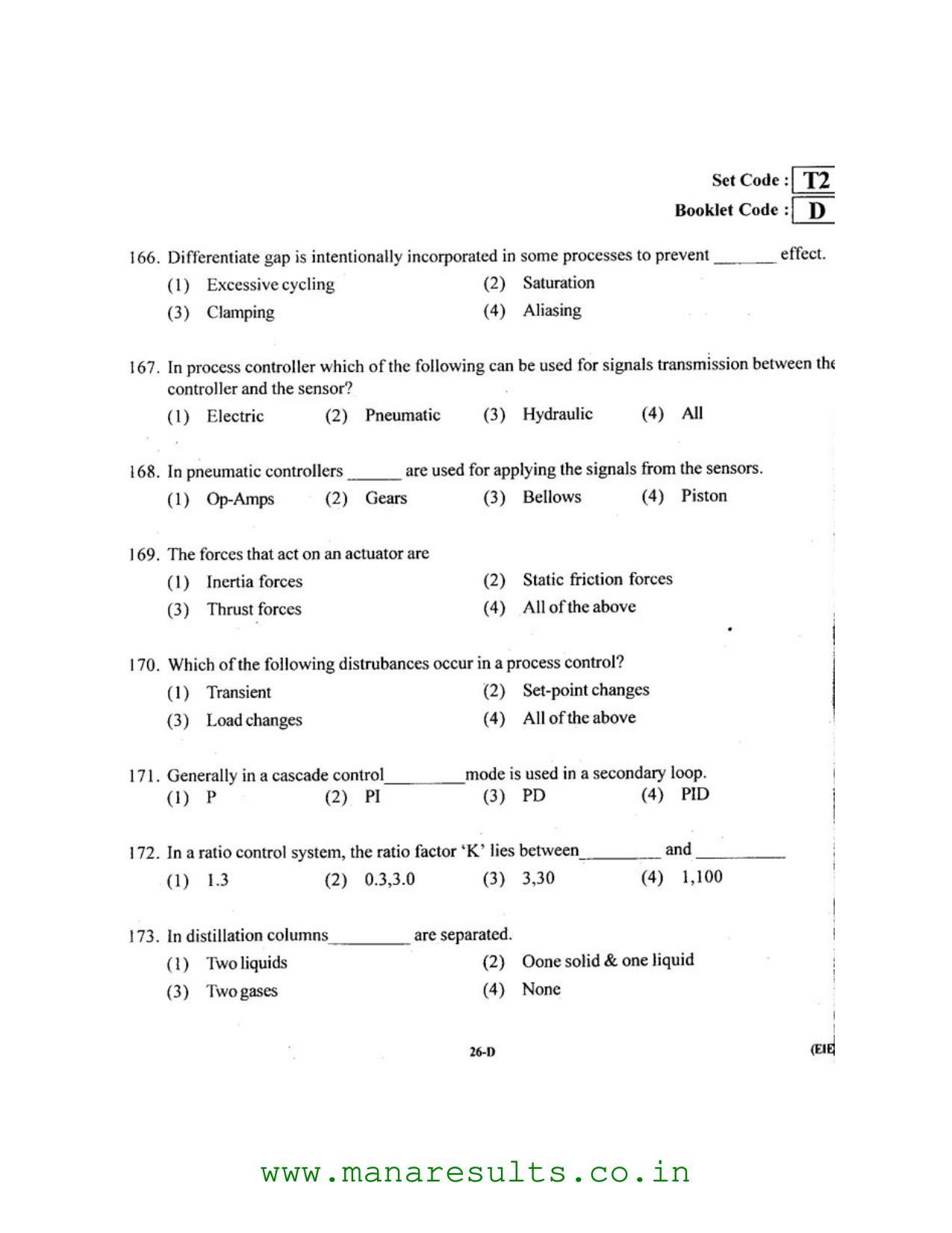 AP ECET 2016 Electronics and Instrumentation Engineering Old Previous Question Papers - Page 25