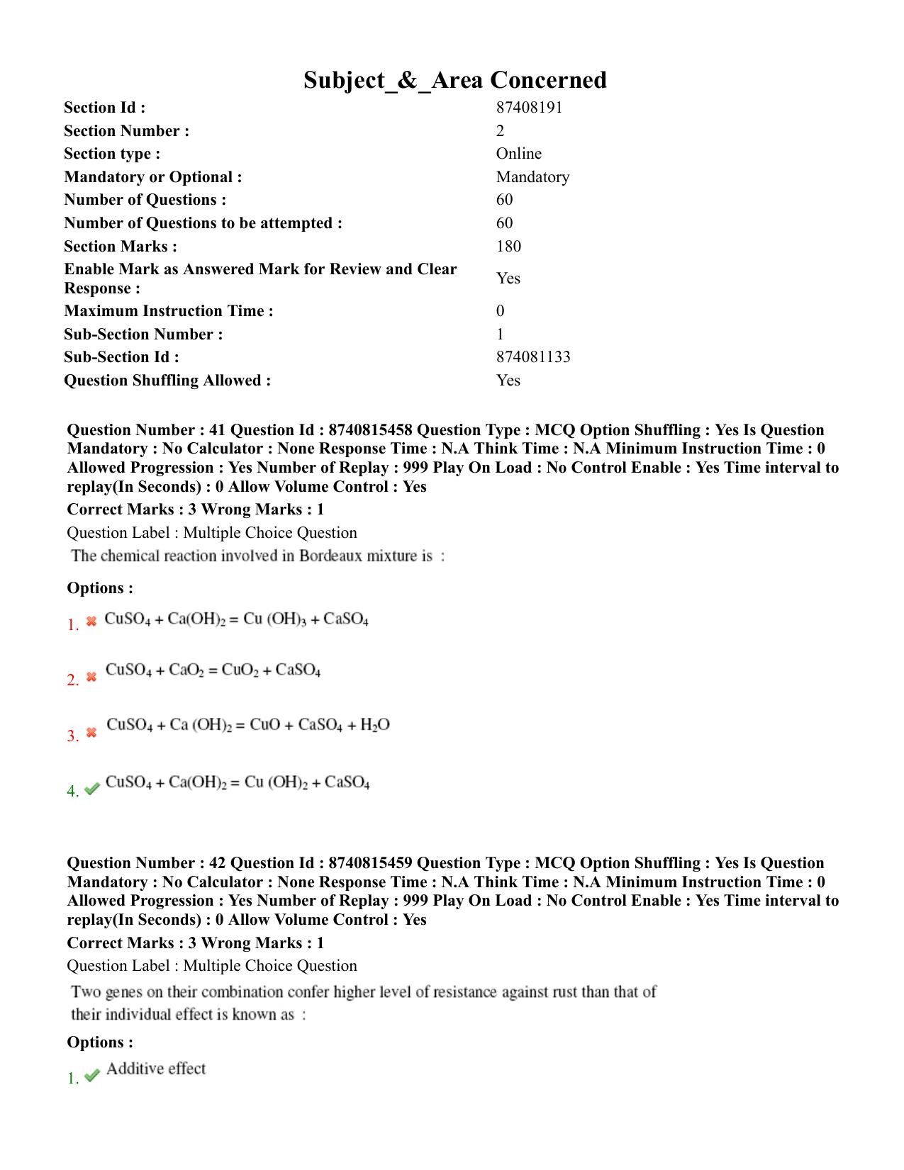 BHU RET Plant Pathology 2020 Question Paper  - Page 28