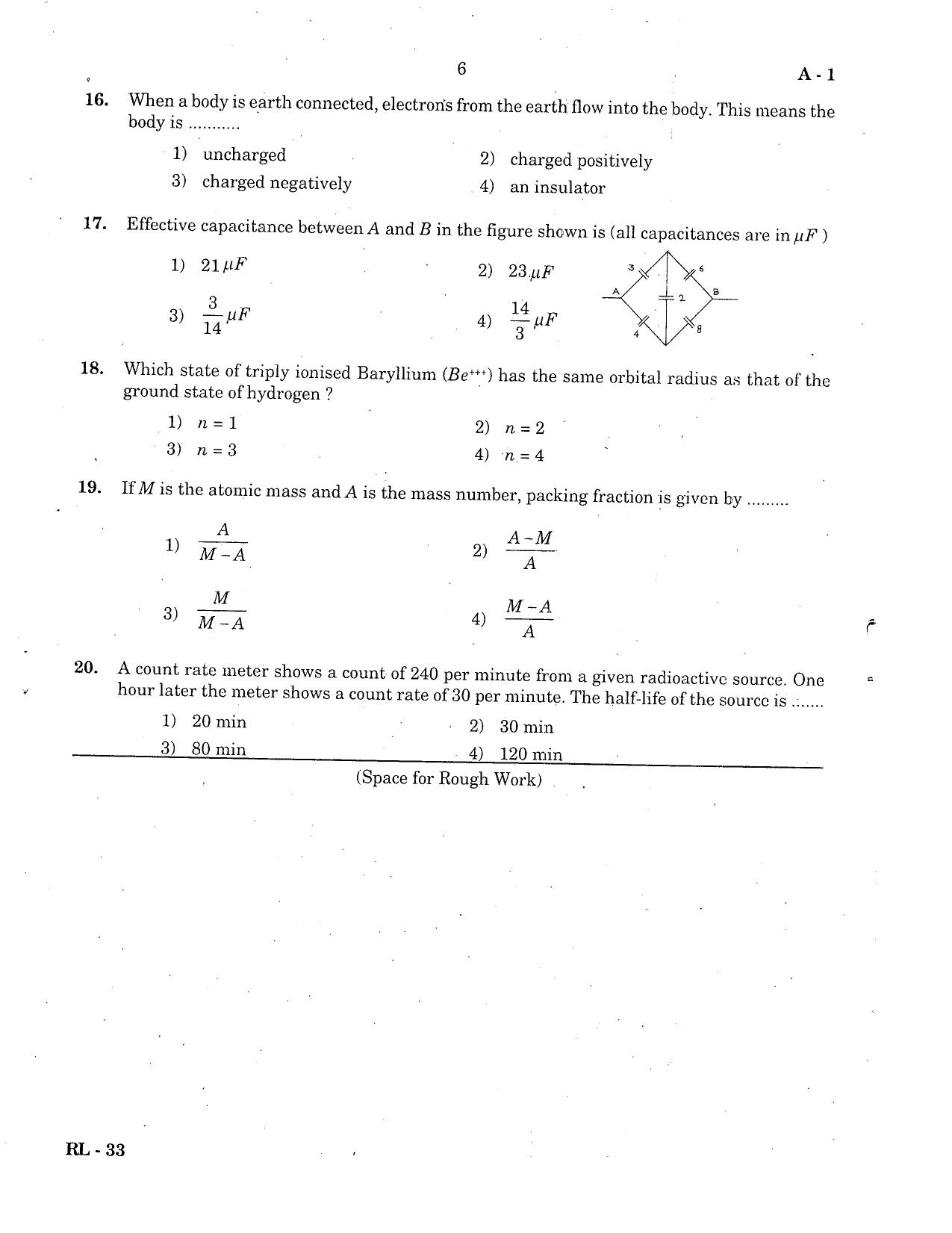 KCET Physics 2004 Question Papers - Page 6