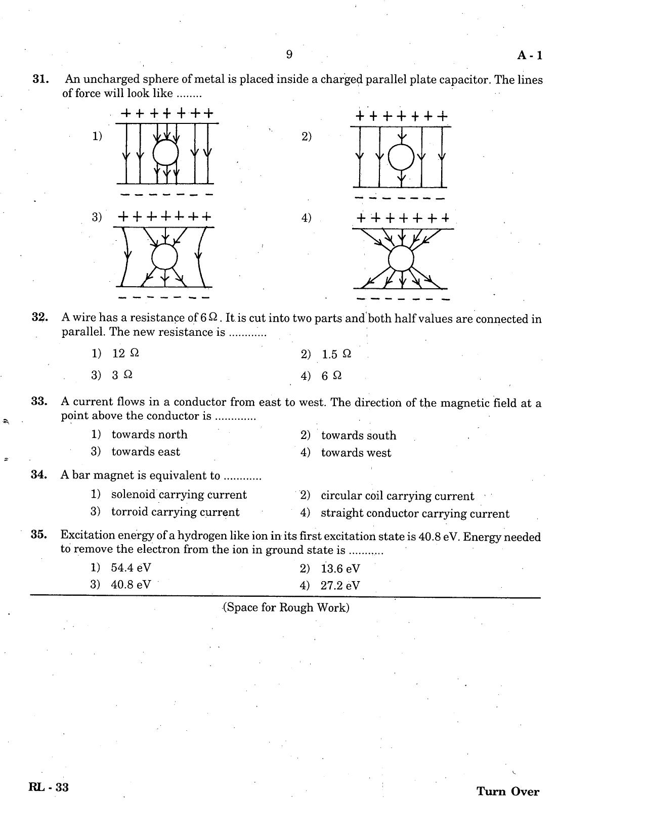 KCET Physics 2004 Question Papers - Page 9