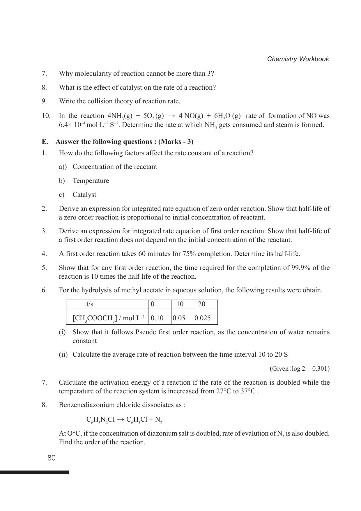 Tripura Board Class 12 Chemistry English Version Workbooks - Page 86