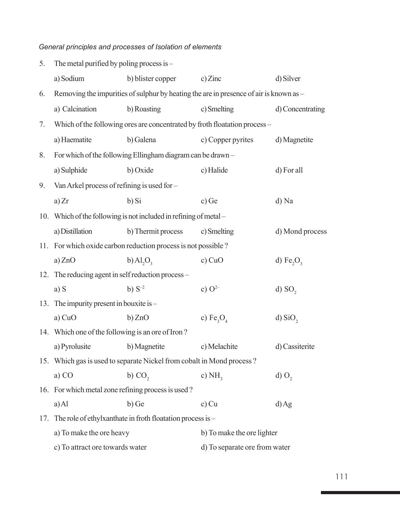 Tripura Board Class 12 Chemistry English Version Workbooks - Page 117