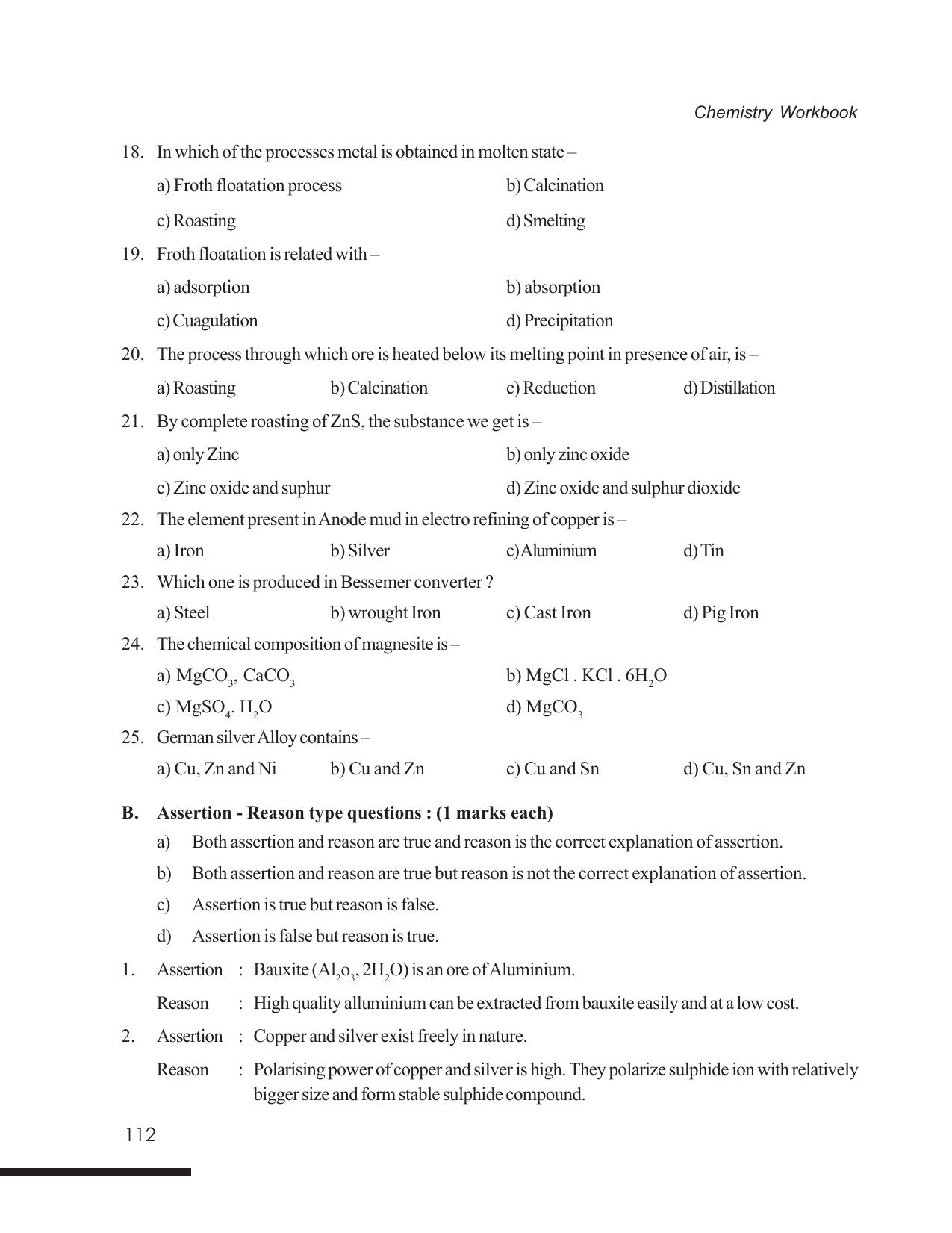 Tripura Board Class 12 Chemistry English Version Workbooks - Page 118