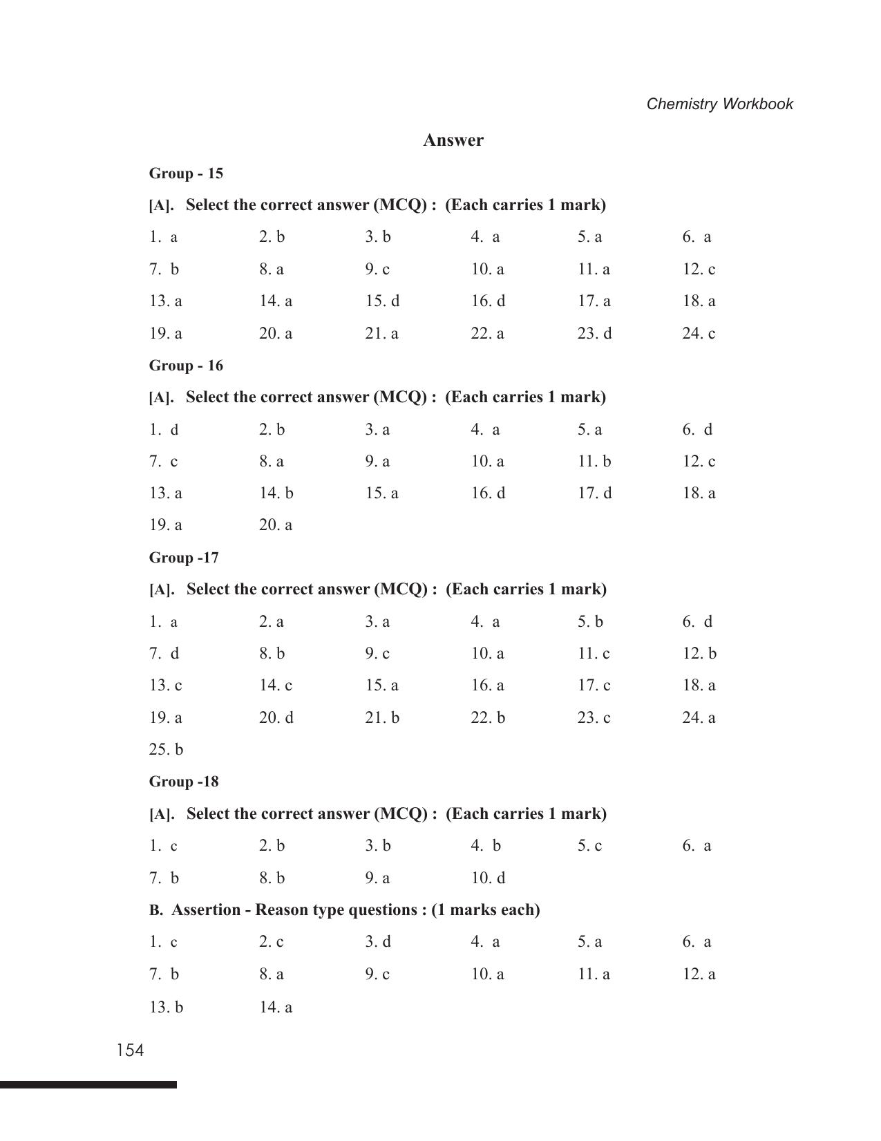 Tripura Board Class 12 Chemistry English Version Workbooks - Page 160