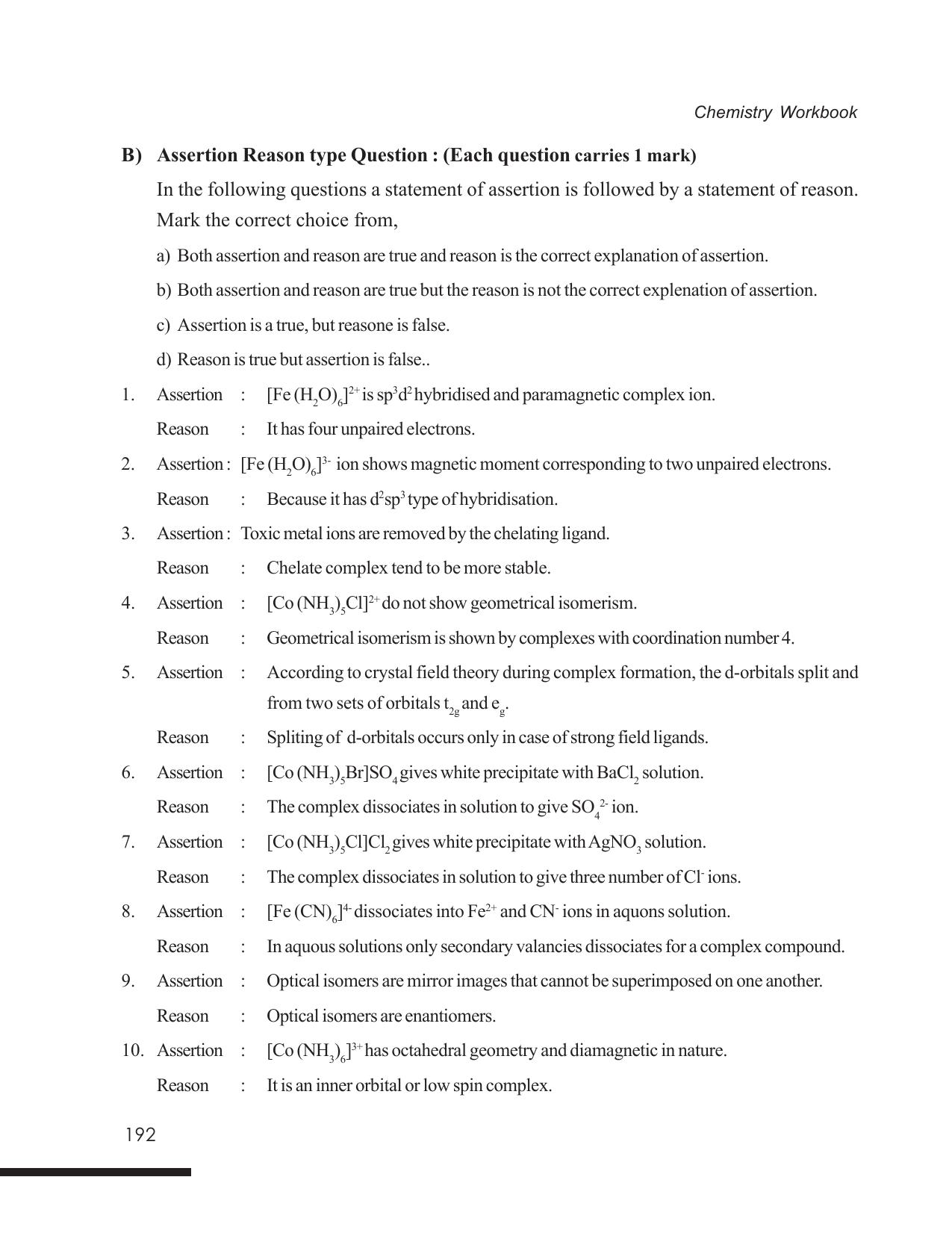 Tripura Board Class 12 Chemistry English Version Workbooks - Page 198