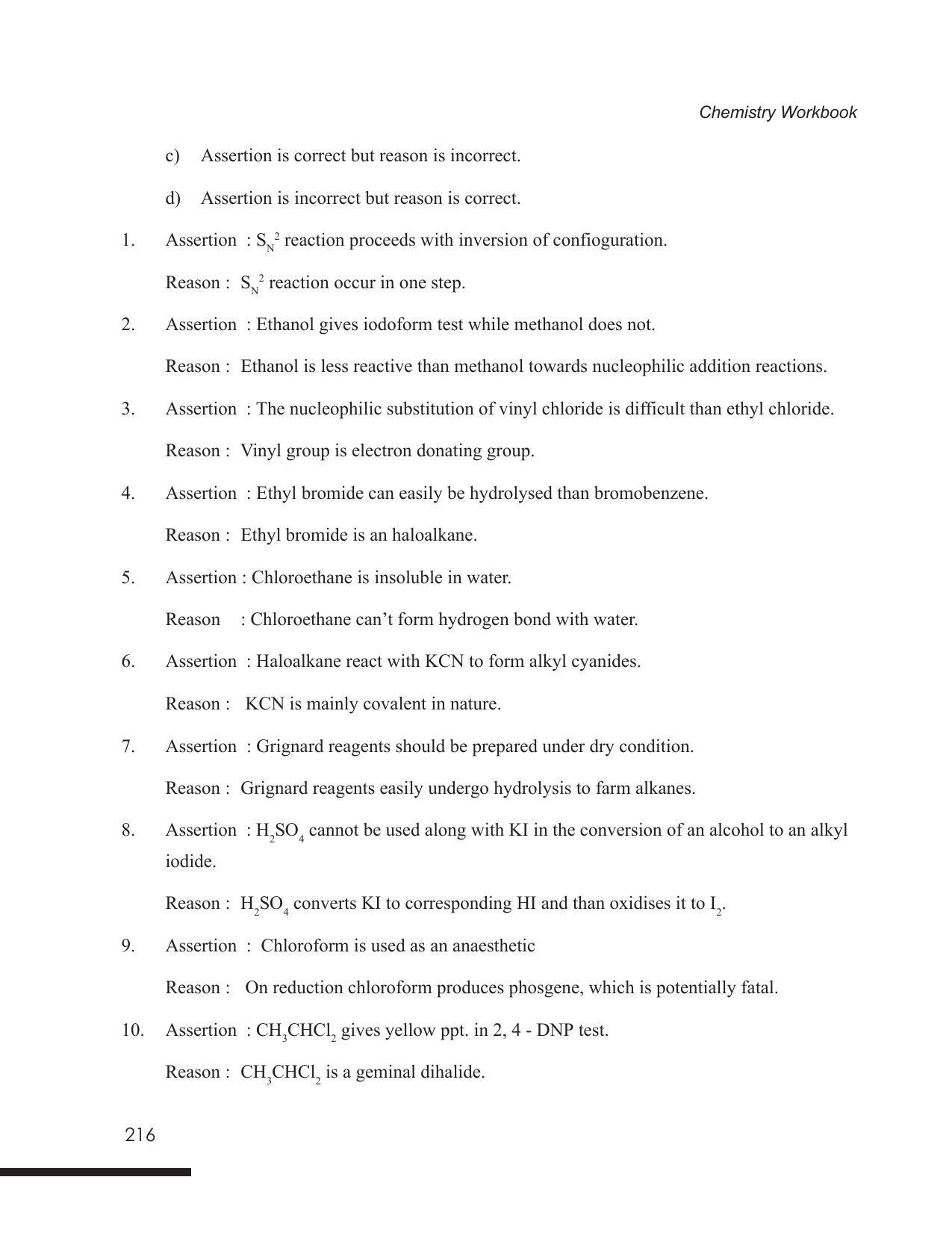 Tripura Board Class 12 Chemistry English Version Workbooks - Page 222