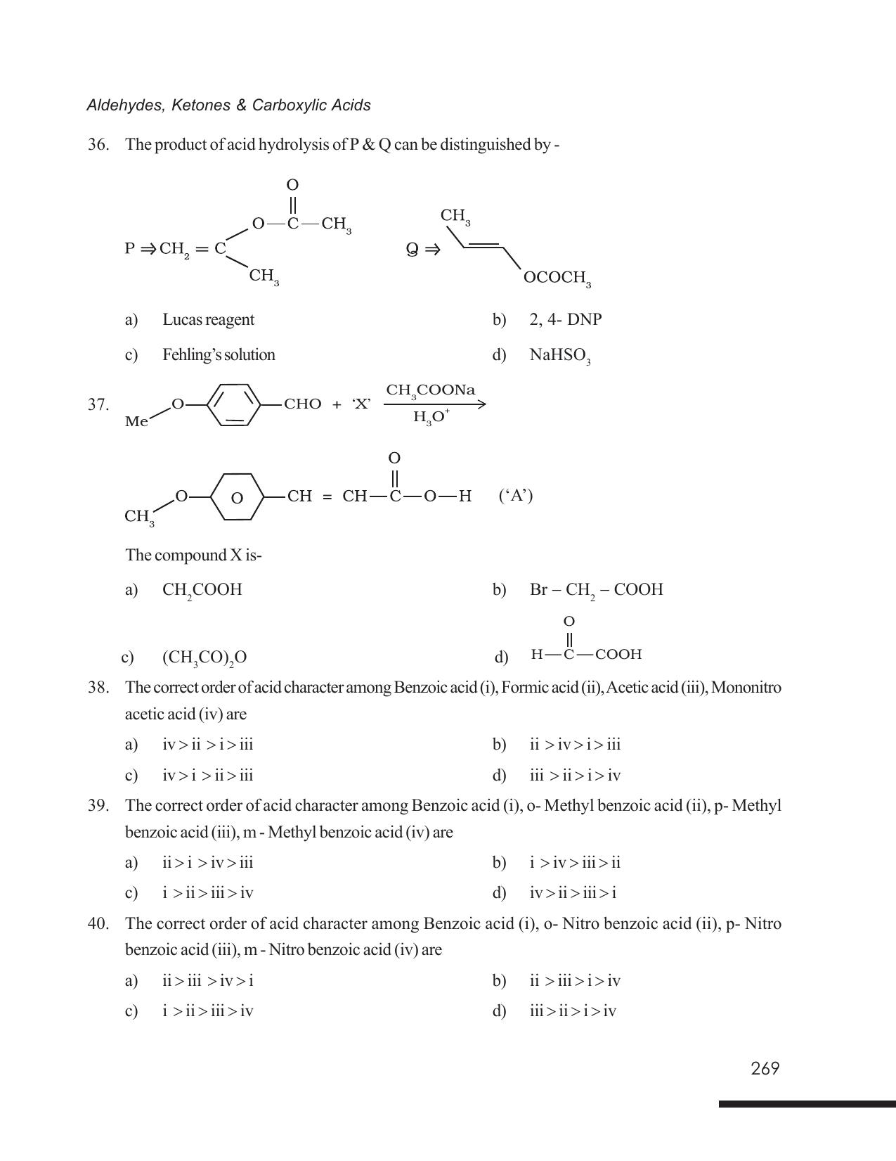 Tripura Board Class 12 Chemistry English Version Workbooks - Page 275