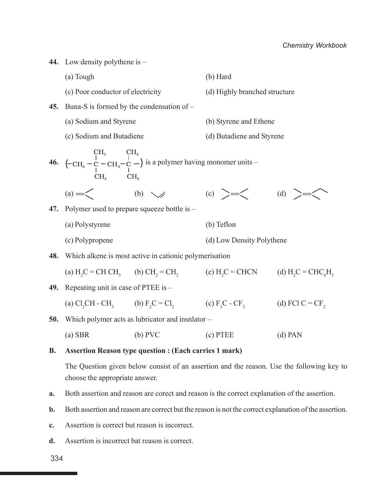 Tripura Board Class 12 Chemistry English Version Workbooks - Page 340