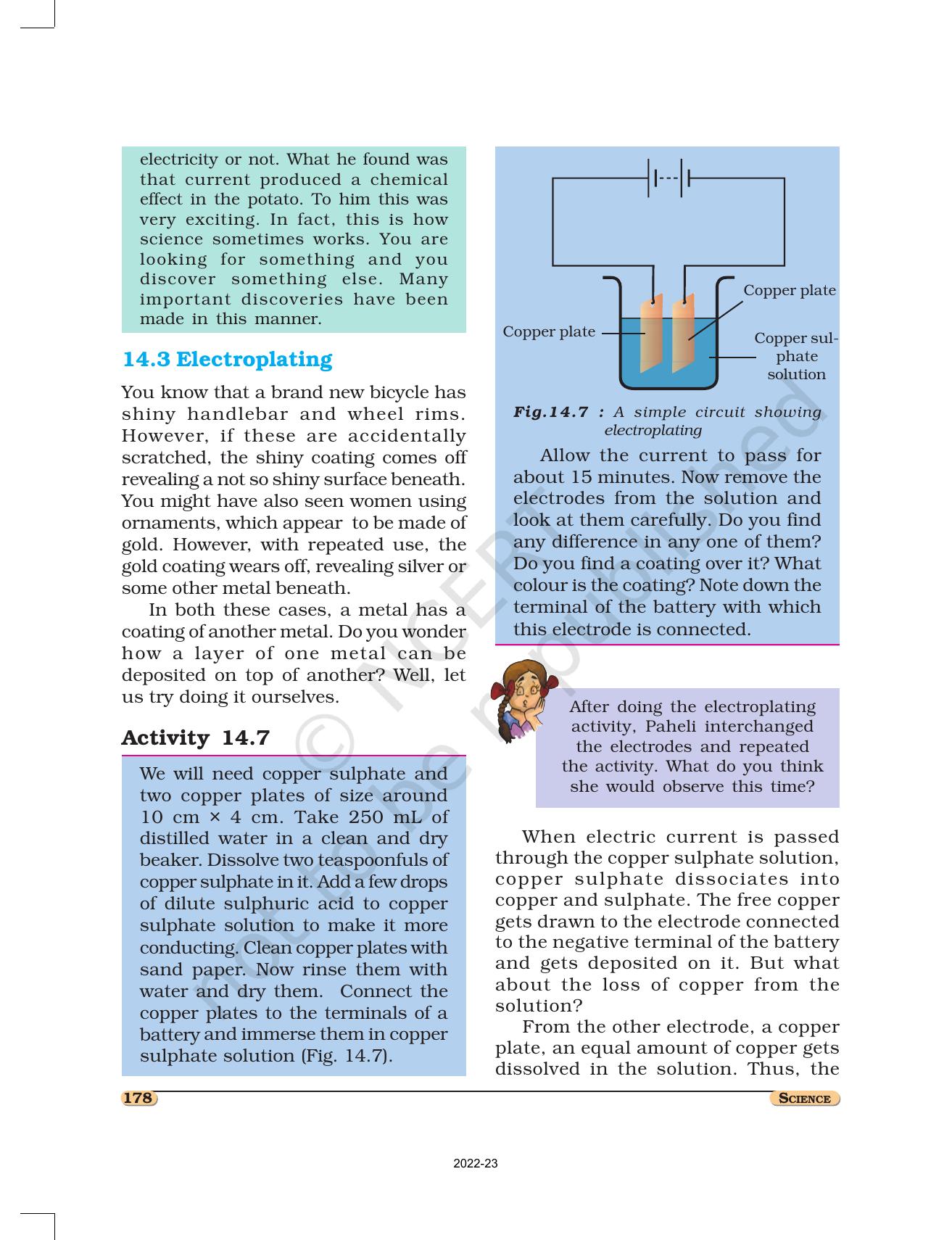 NCERT Book For Class 8 Science Chapter 14 Chemical Effects