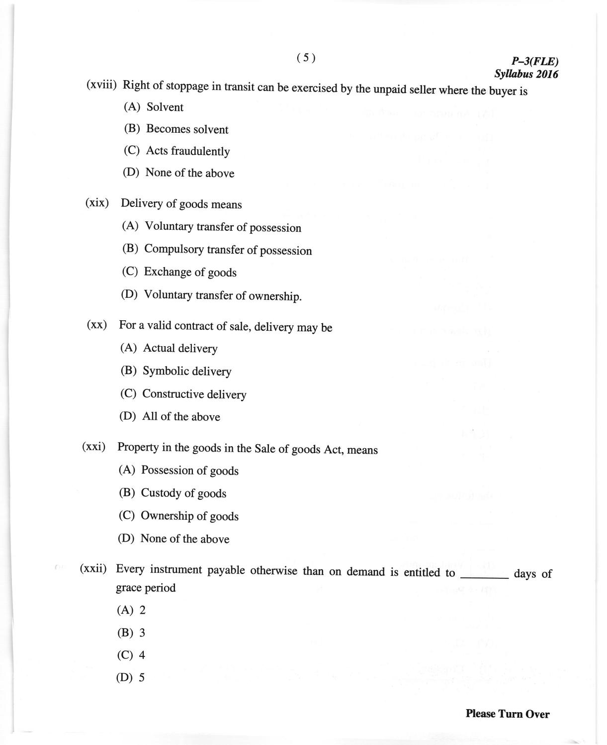 ICMAI June 2018 Fundamentals of Laws and Ethics Question Paper