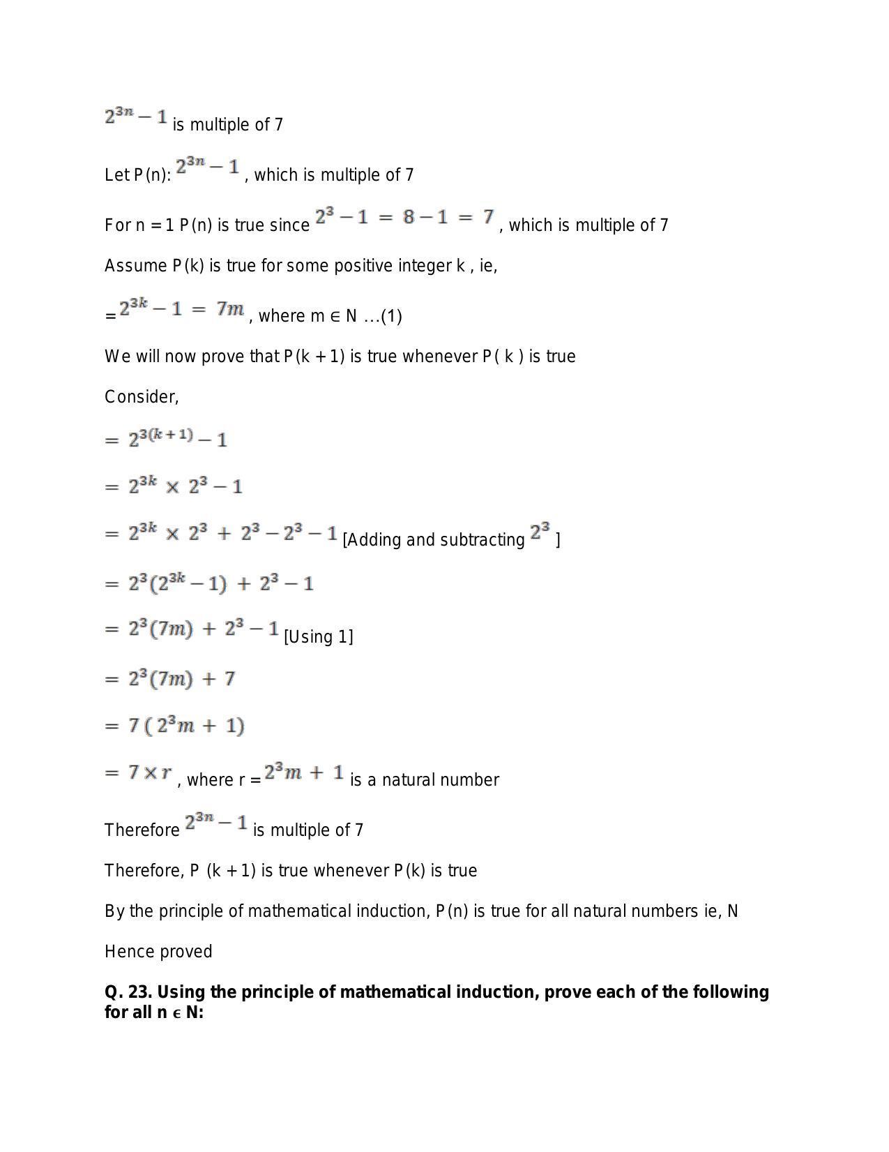 Chapter 4: Principle of Mathematical Induction: RS Aggarwal Class 11 Solutions  - Page 33