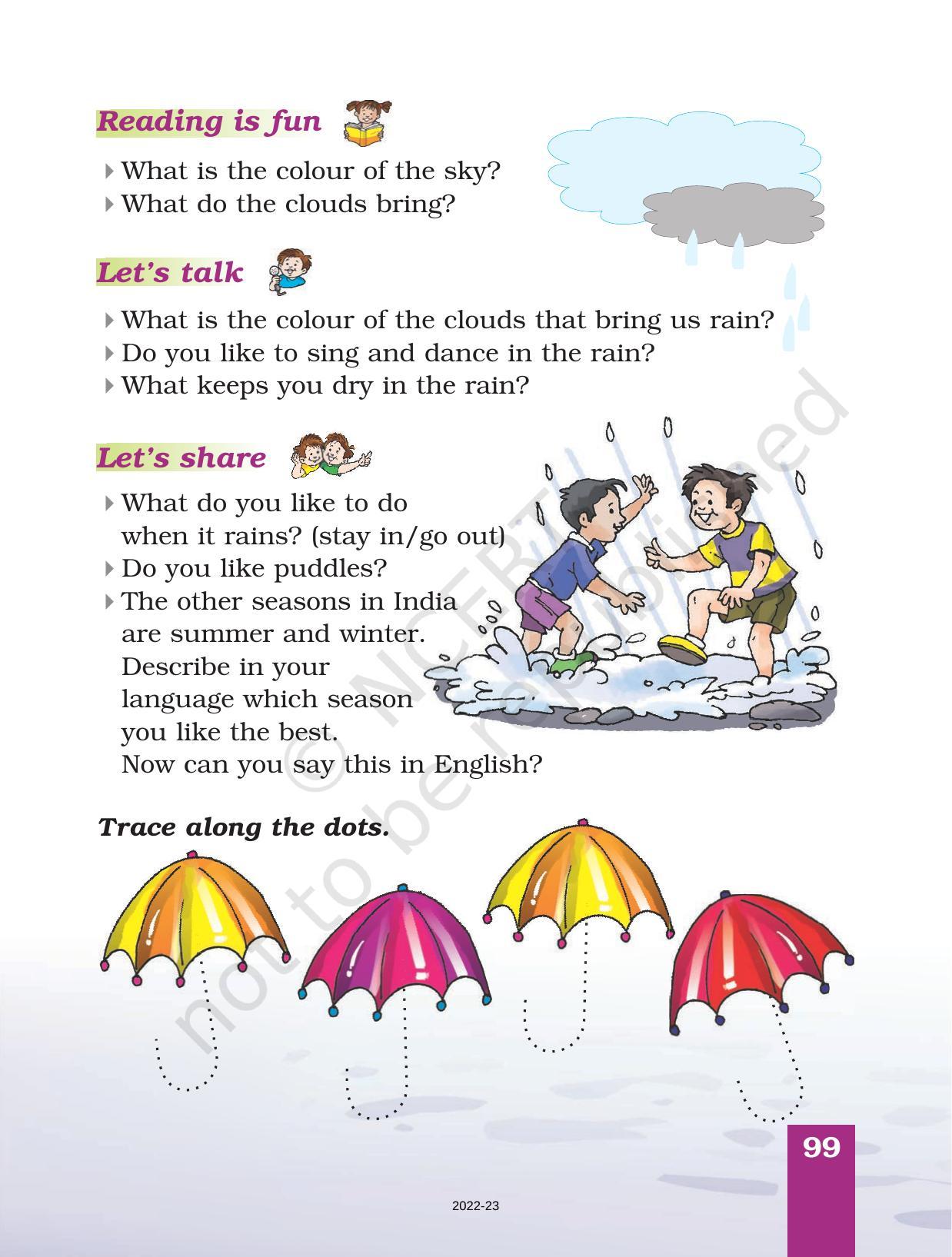 NCERT Book for Class 1 English (Marigold):Unit 9 Poem-Clouds - Page 2