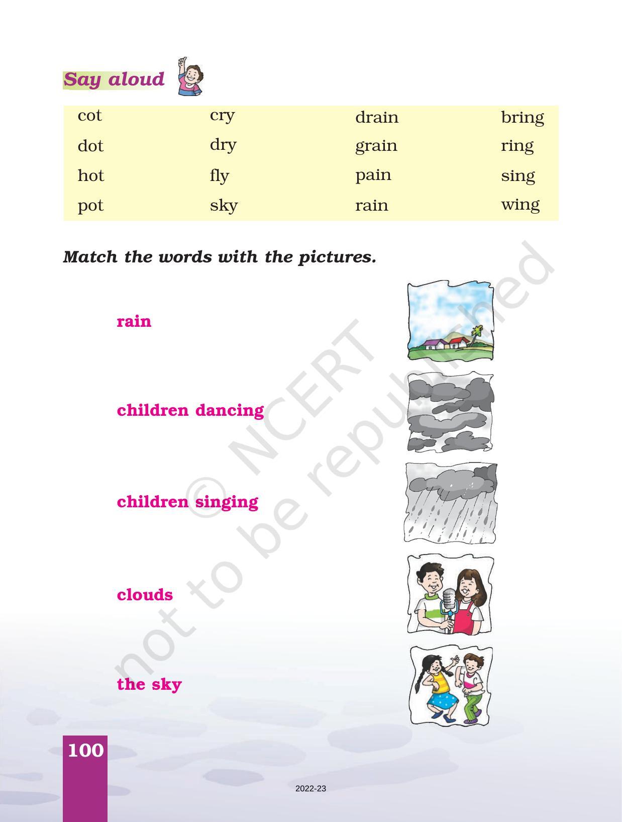 NCERT Book for Class 1 English (Marigold):Unit 9 Poem-Clouds - Page 3