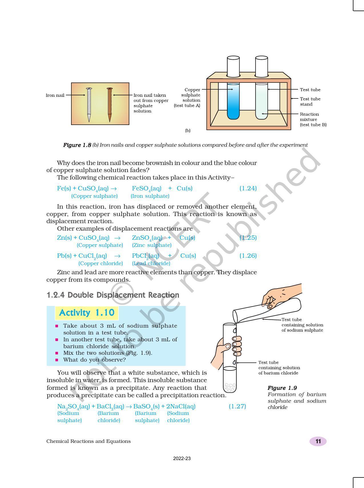 NCERT Book For Class 10 Science Chapter 1 Chemical Reactions