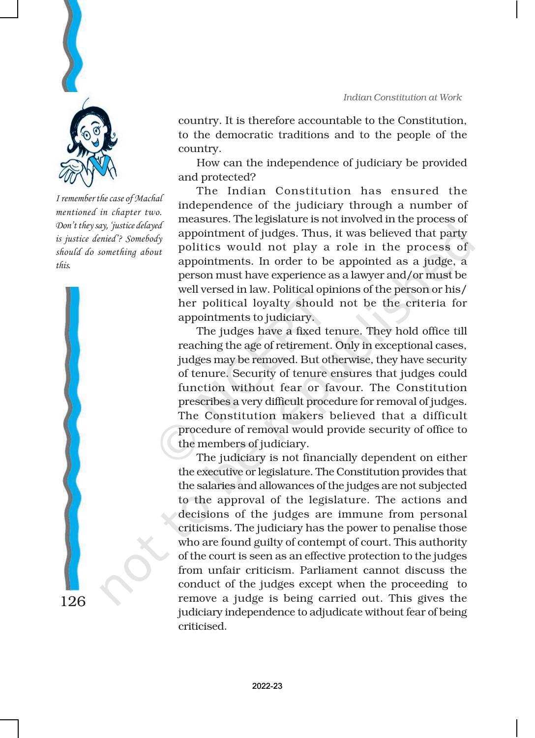 NCERT Book for Class 11 Political Science (Indian Constitution at Work) Chapter 6 Judiciary - Page 3