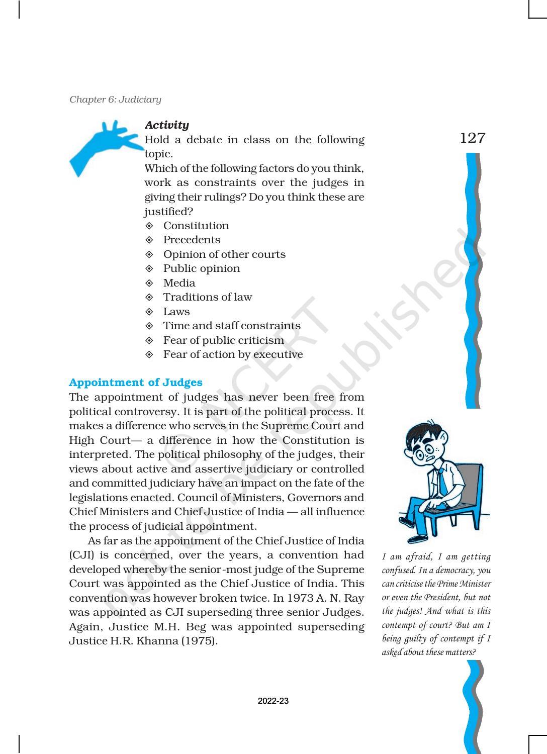 NCERT Book for Class 11 Political Science (Indian Constitution at Work) Chapter 6 Judiciary - Page 4