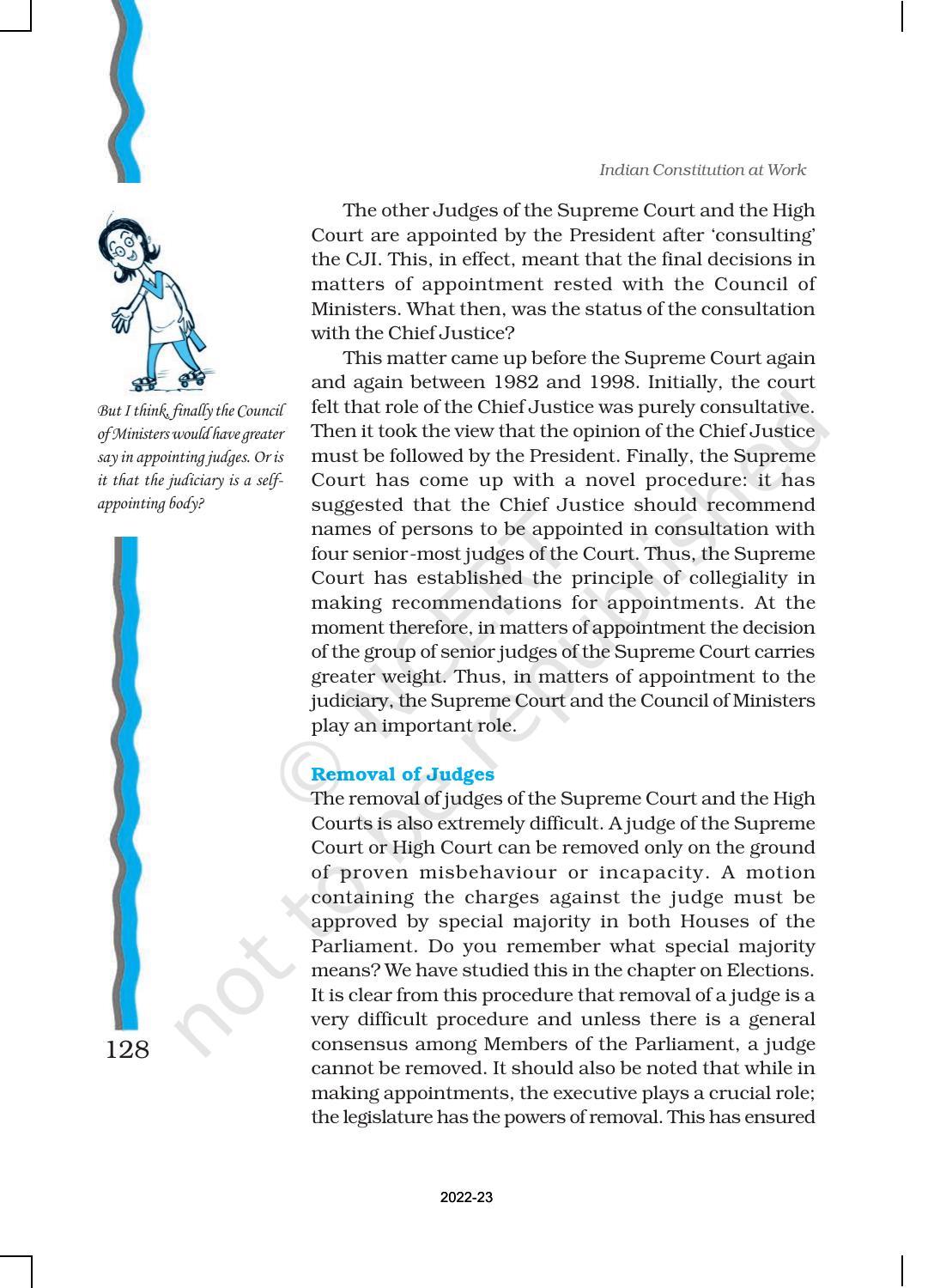 NCERT Book for Class 11 Political Science (Indian Constitution at Work) Chapter 6 Judiciary - Page 5