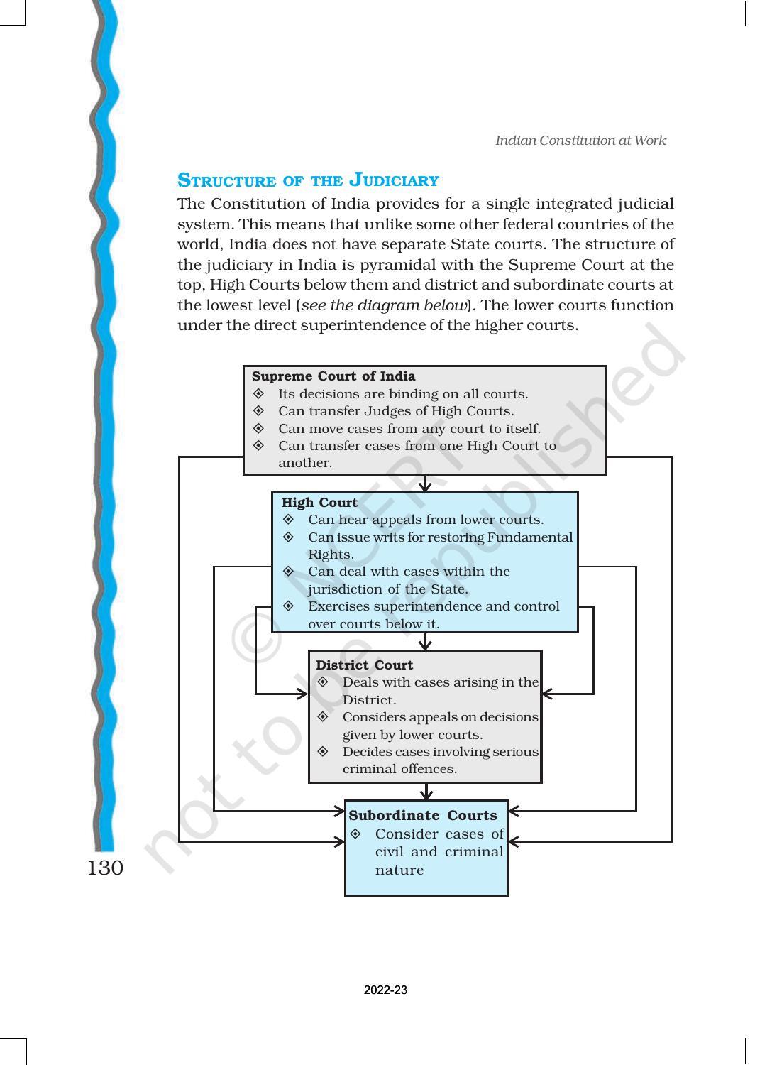 NCERT Book for Class 11 Political Science (Indian Constitution at Work) Chapter 6 Judiciary - Page 7