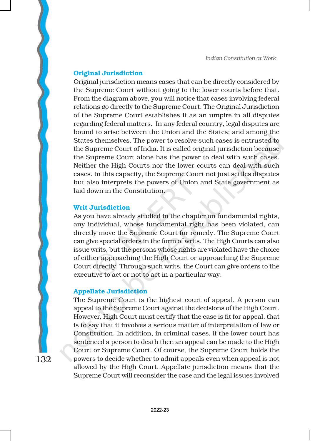 NCERT Book for Class 11 Political Science (Indian Constitution at Work) Chapter 6 Judiciary - Page 9