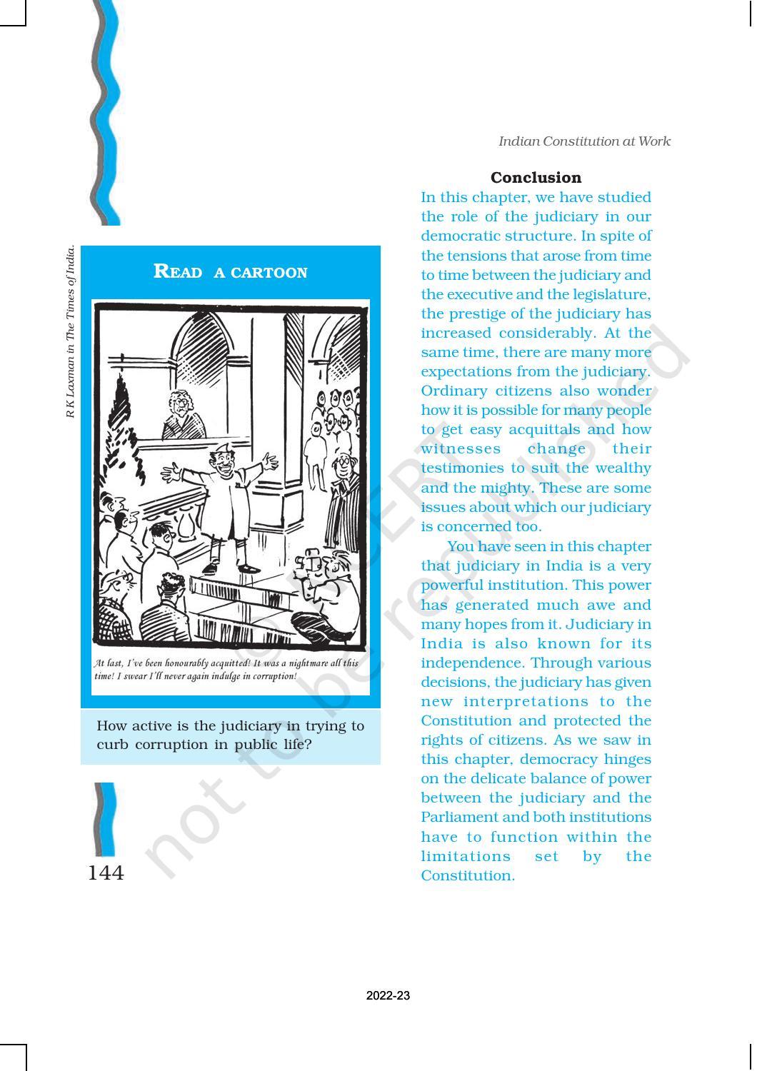 NCERT Book for Class 11 Political Science (Indian Constitution at Work) Chapter 6 Judiciary - Page 21