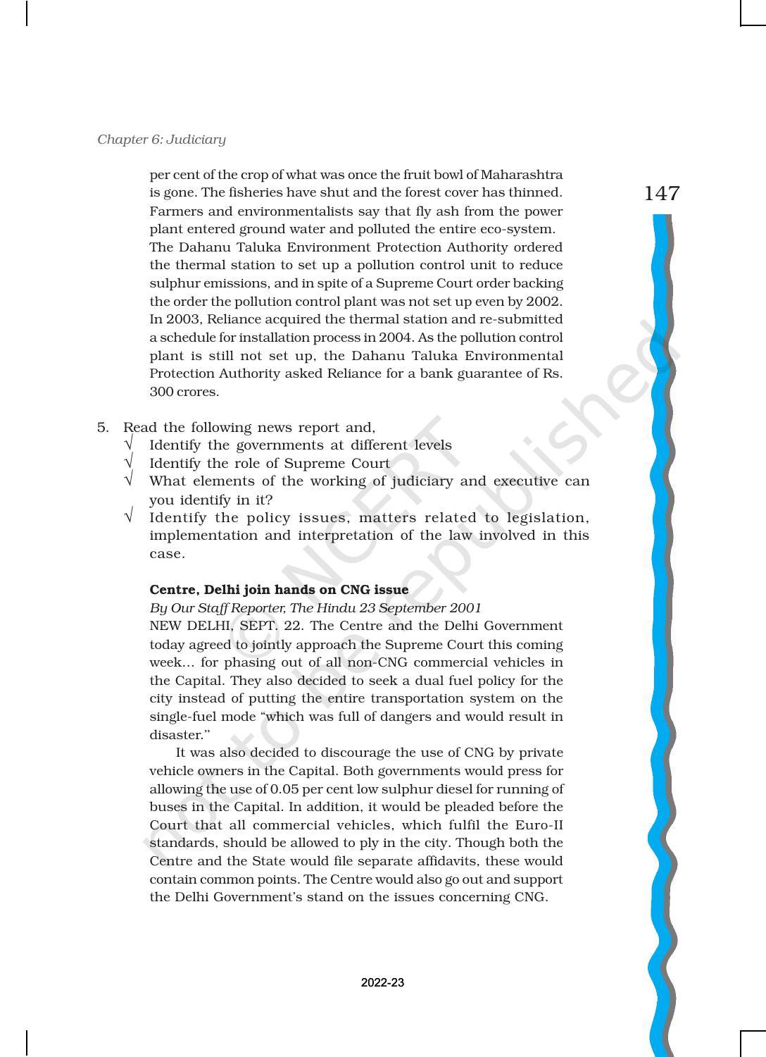 NCERT Book for Class 11 Political Science (Indian Constitution at Work) Chapter 6 Judiciary - Page 24