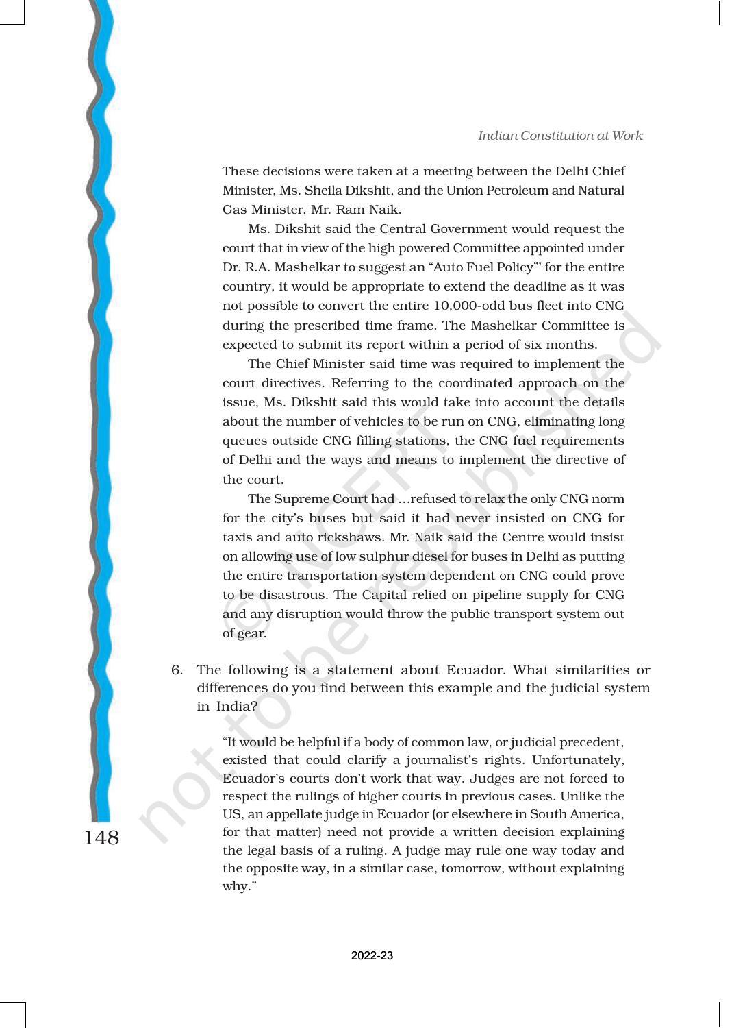 NCERT Book for Class 11 Political Science (Indian Constitution at Work) Chapter 6 Judiciary - Page 25