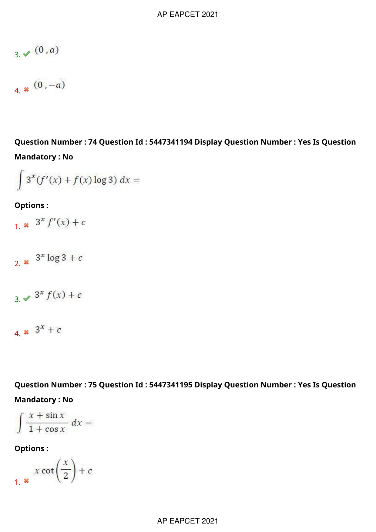 AP EAPCET 2021 - August 24,2021 Shift 2 - Master Engineering Question Paper With Preliminary Keys - Page 48