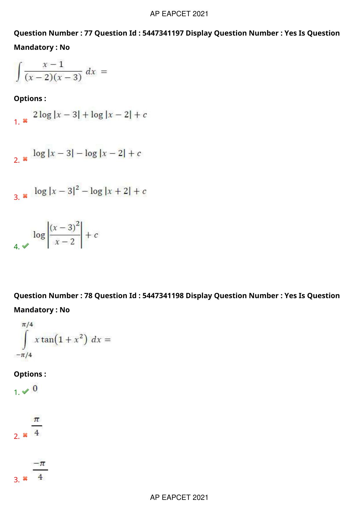 AP EAPCET 2021 - August 24,2021 Shift 2 - Master Engineering Question Paper With Preliminary Keys - Page 50