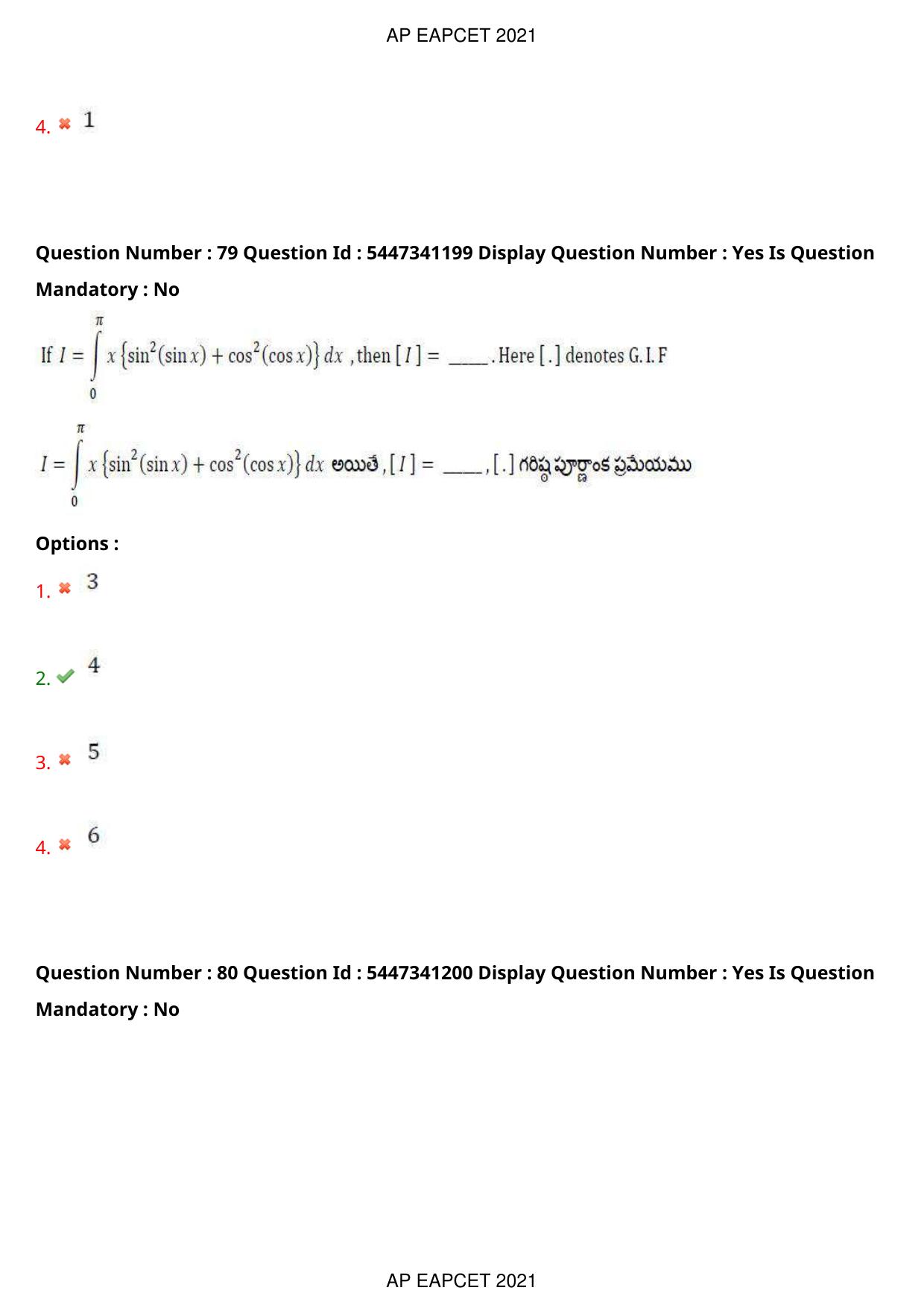 AP EAPCET 2021 - August 24,2021 Shift 2 - Master Engineering Question Paper With Preliminary Keys - Page 51