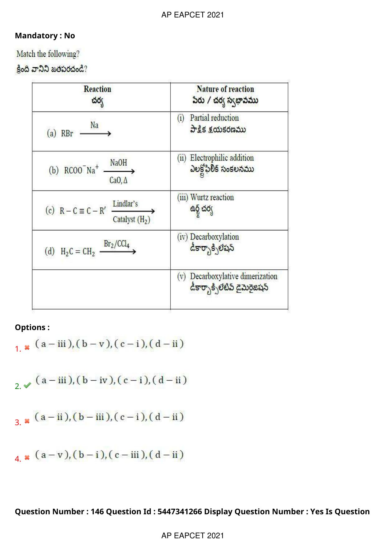 AP EAPCET 2021 - August 24,2021 Shift 2 - Master Engineering Question Paper With Preliminary Keys - Page 97