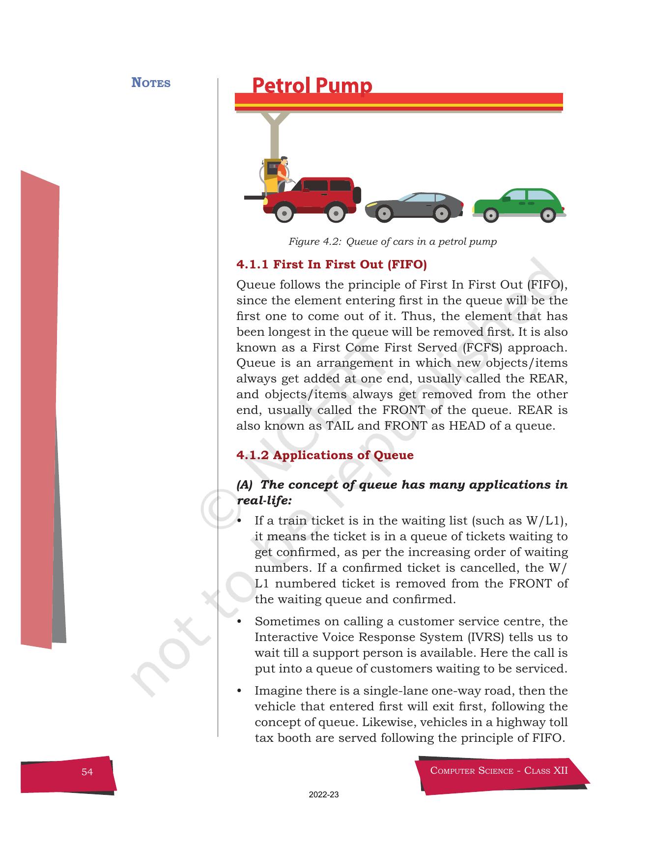 NCERT Book for Class 12 Computer Science Chapter 4 Queue - Page 2