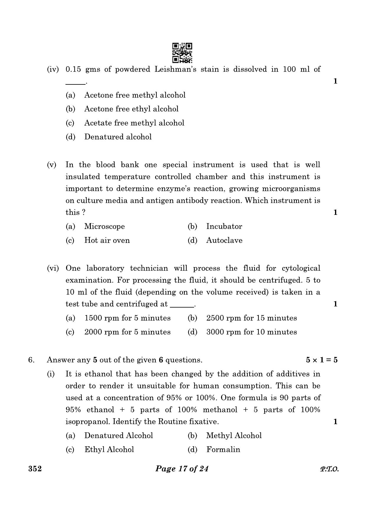 CBSE Class 12 352_Medical Diagnostics 2023 Question Paper - Page 17