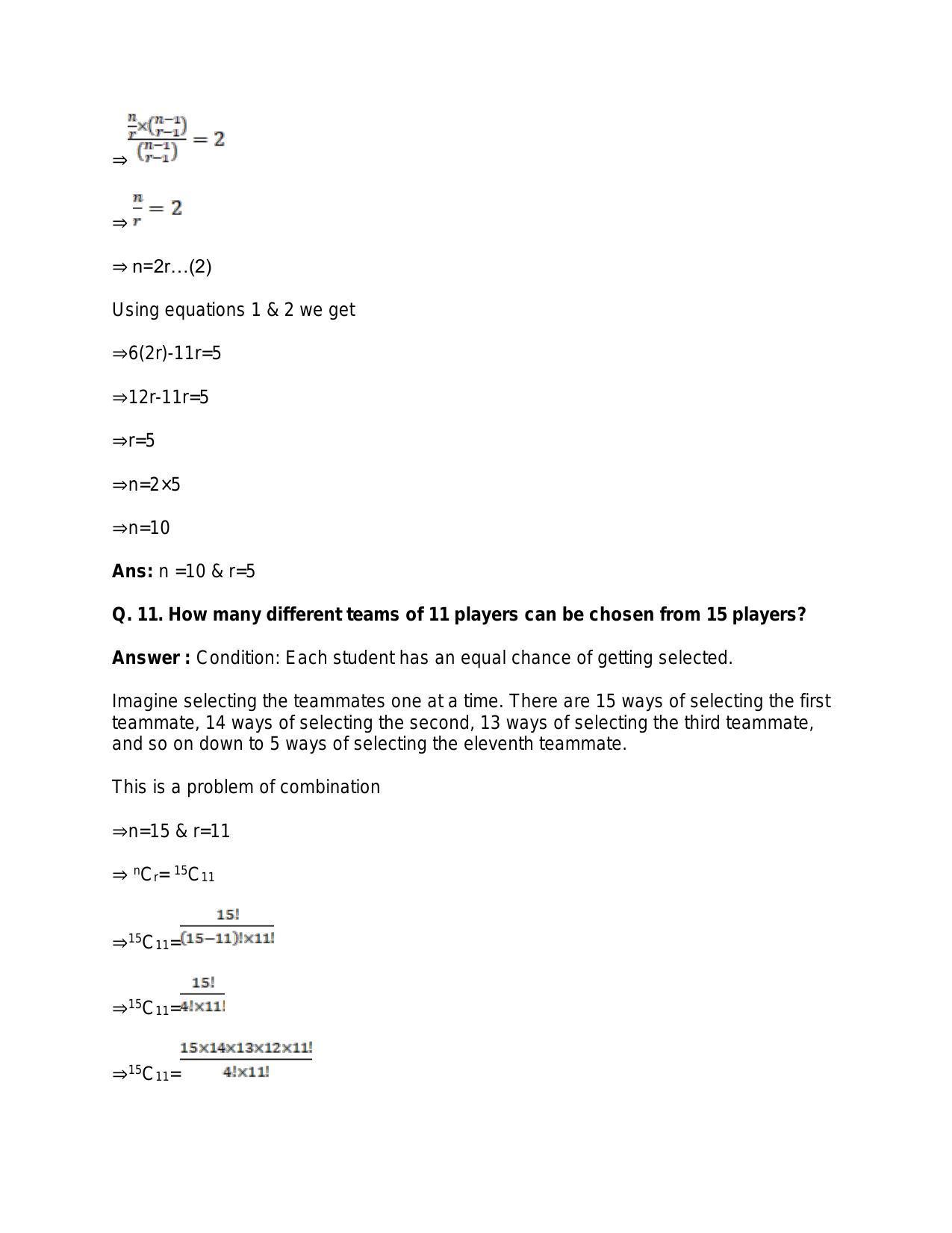 Chapter 9: Combinations: RS Aggarwal Class 11 Solutions  - Page 14