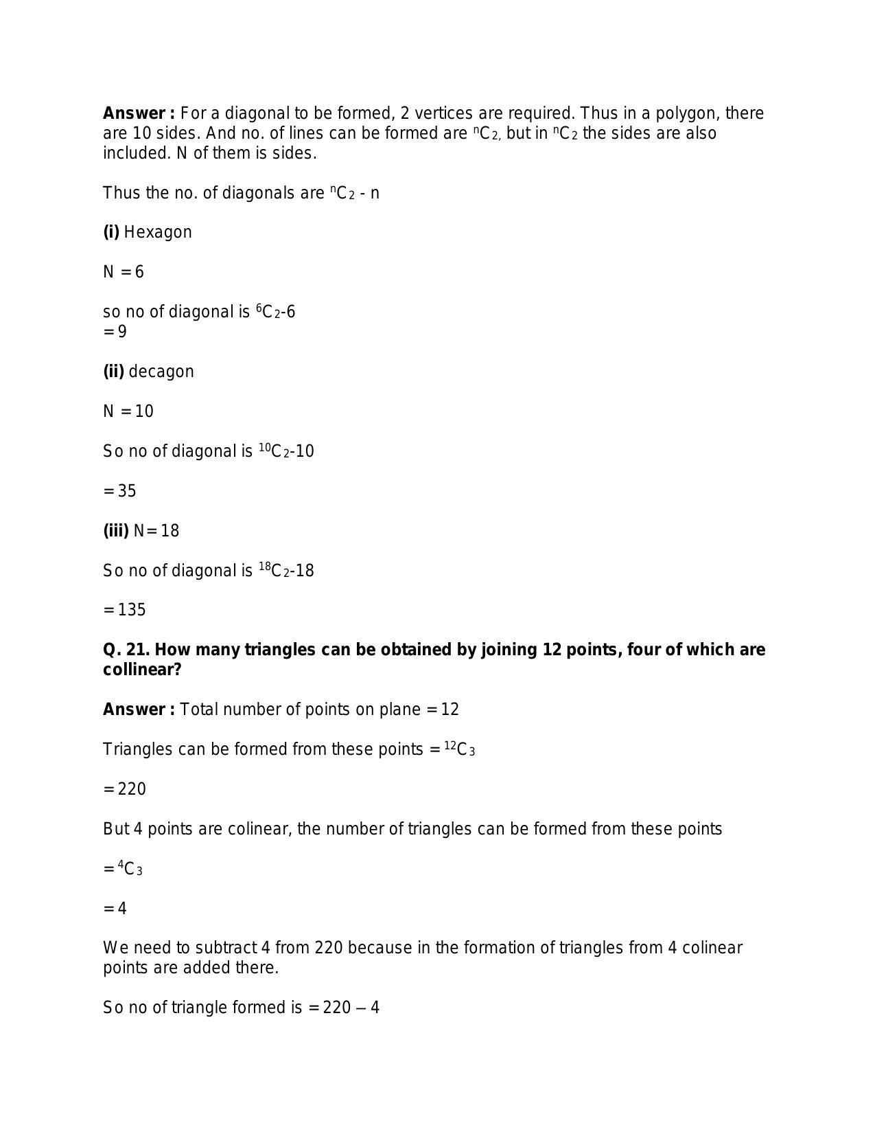 Chapter 9: Combinations: RS Aggarwal Class 11 Solutions  - Page 29