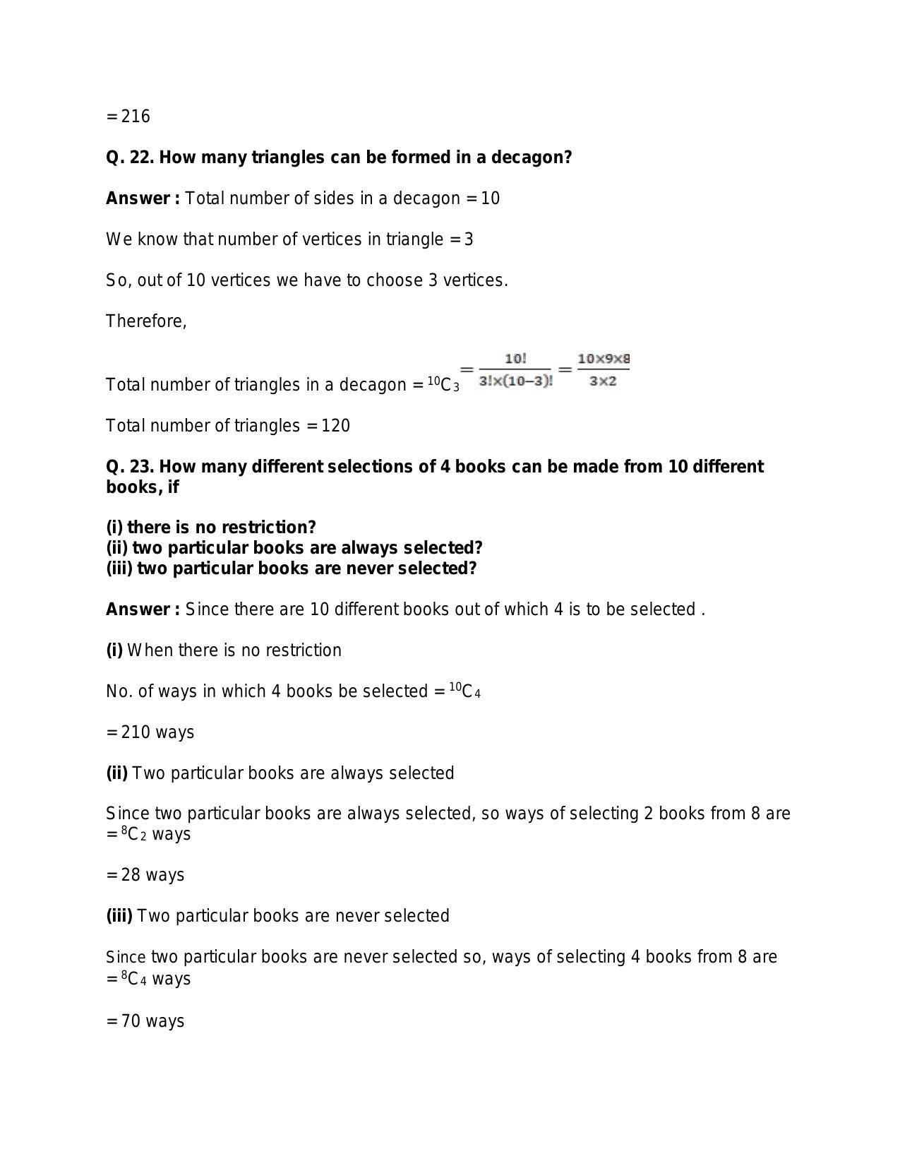 Chapter 9: Combinations: RS Aggarwal Class 11 Solutions  - Page 30