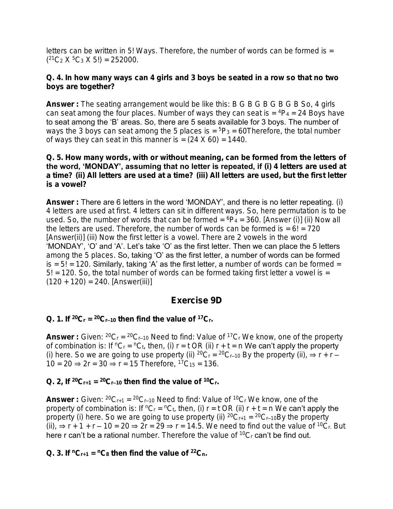 Chapter 9: Combinations: RS Aggarwal Class 11 Solutions  - Page 33