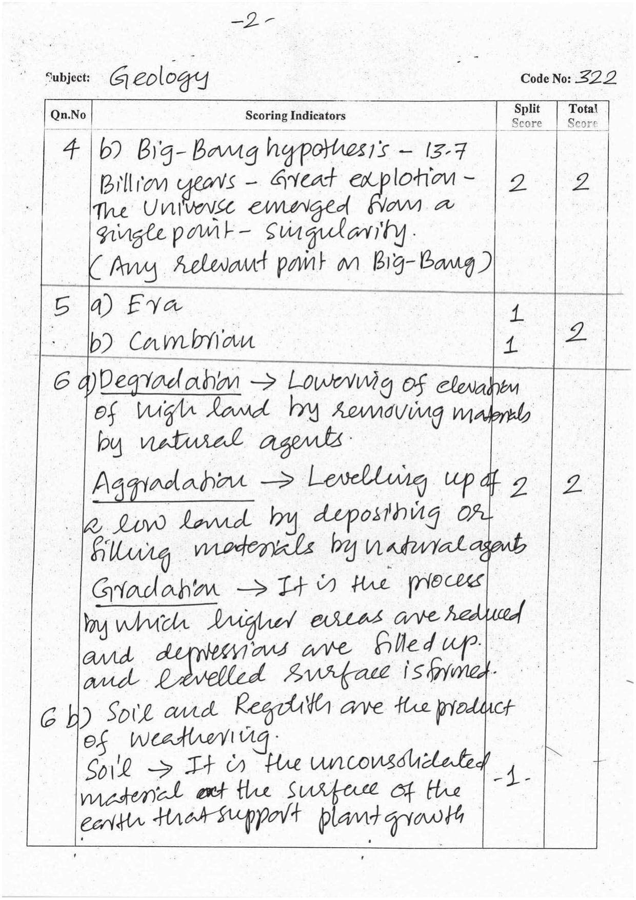 Kerala Plus One 2016 Geology Answer Key - Page 2